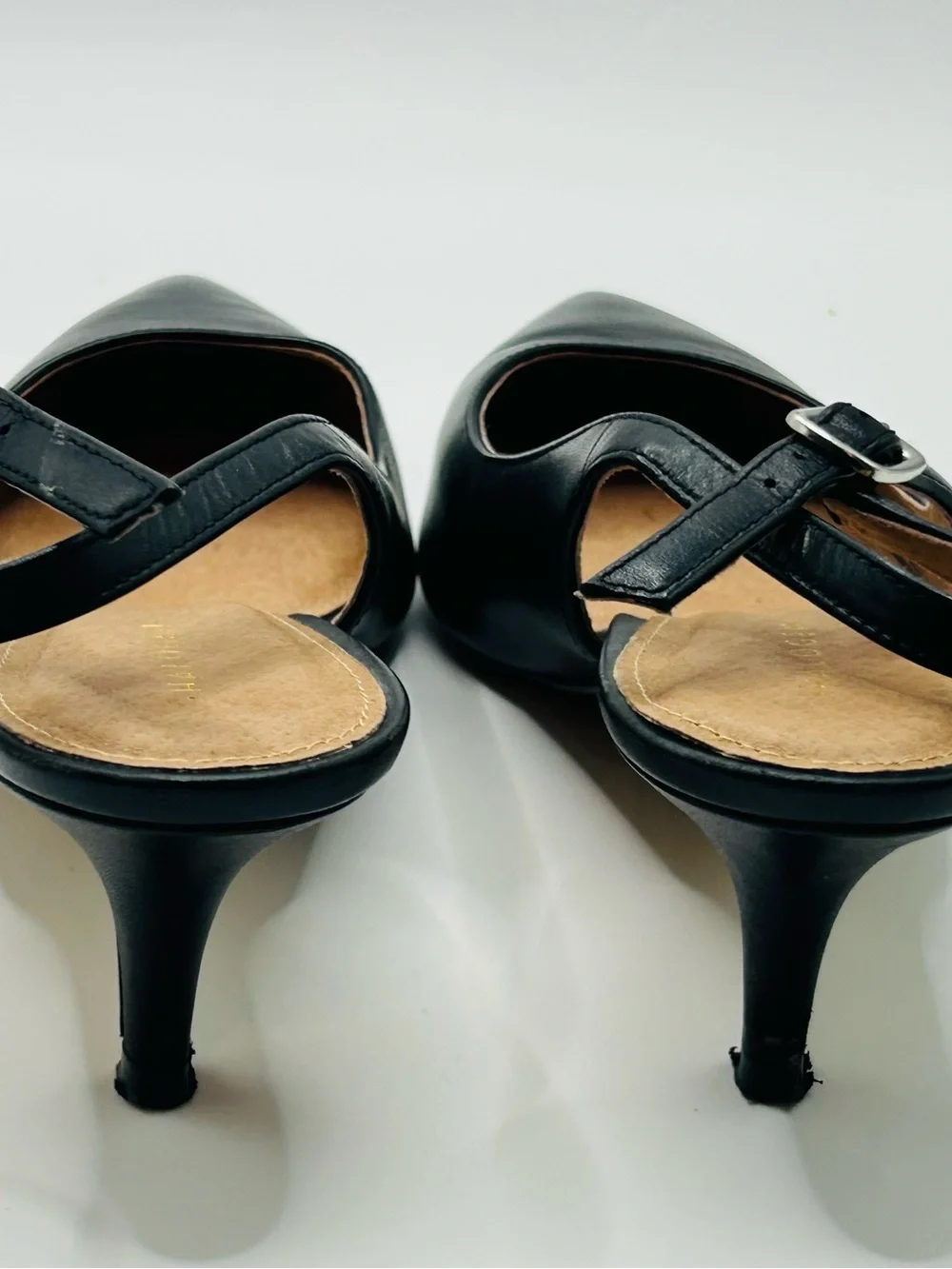 Nordstrom Halogen Classic Black Pointed-Toe Slingback heels